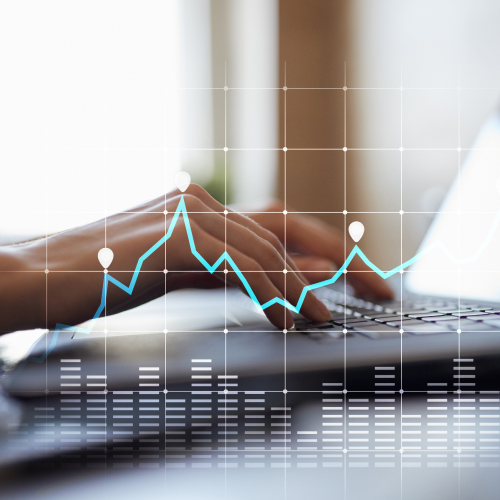 Diagrams and graphs on virtual screen