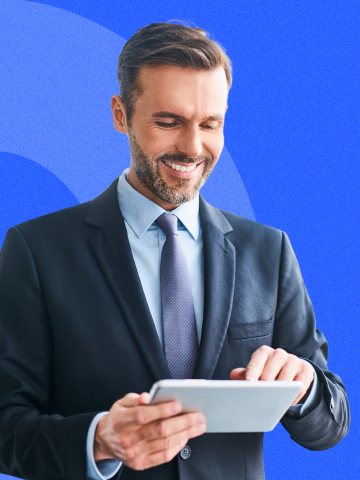 Person using a tablet